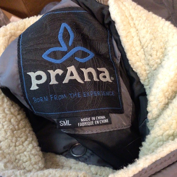 Prana Men’s Waylen Puffer Jacket Gray Size Large Bomber Sherpa Collar Corduroy - Picture 12 of 12